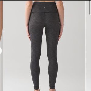 Lululemon grey wunder under leggings 10 28”